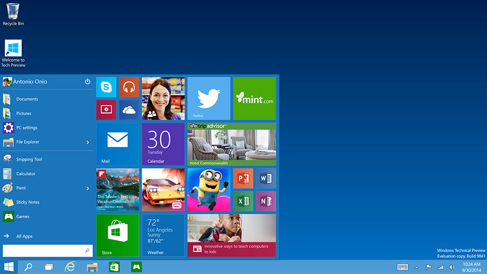 Windows 10 Technical Preview 技术预